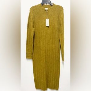 NWT New Day NWT Women's Mustard Mock Neck NWT
Long Sleeve Rib Knit Sweater Dress